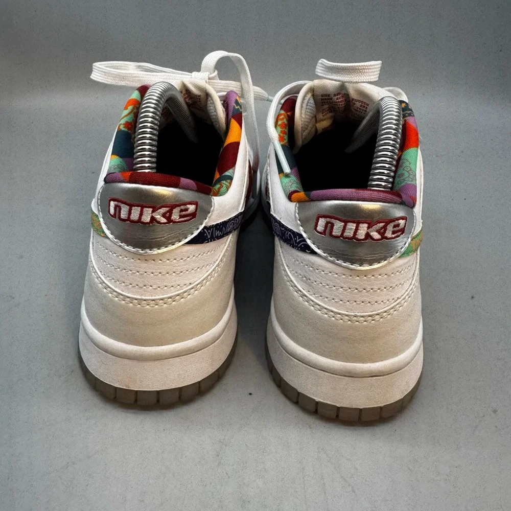 Nike Dunk Low Paisley Swoosh Cream Multi FN8913-141 Youth Size 6.5Y / Women 8